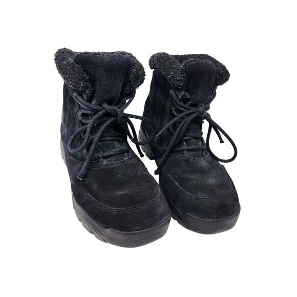 Sorel Waterfall Low Lace Black Waterproof Winter Boots Lace Up Black Size 8.5 - Picture 3 of 10